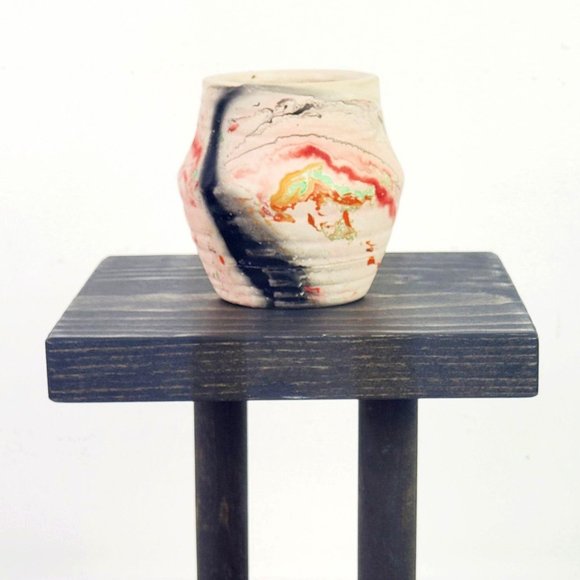 Nemadji Pottery 2 3/8" Stunning Small Vase - Picture 1 of 6